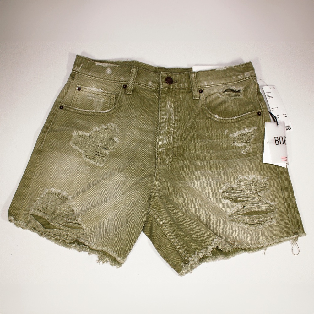Urban Outfitters BDG Light Green Cut-Off Shorts - Size 27